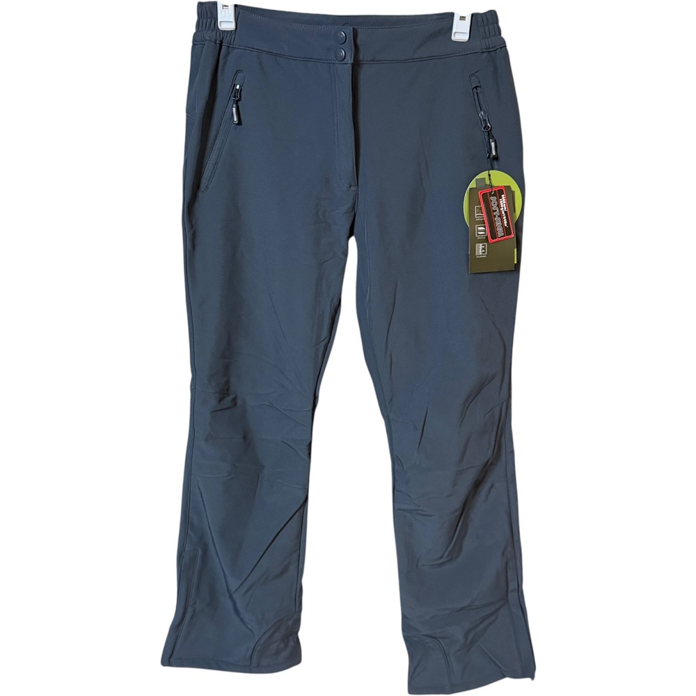 Outdoor Ventures Softshell Pants 10 Gray Fleece Lined Hiking 21SF0296-018E
